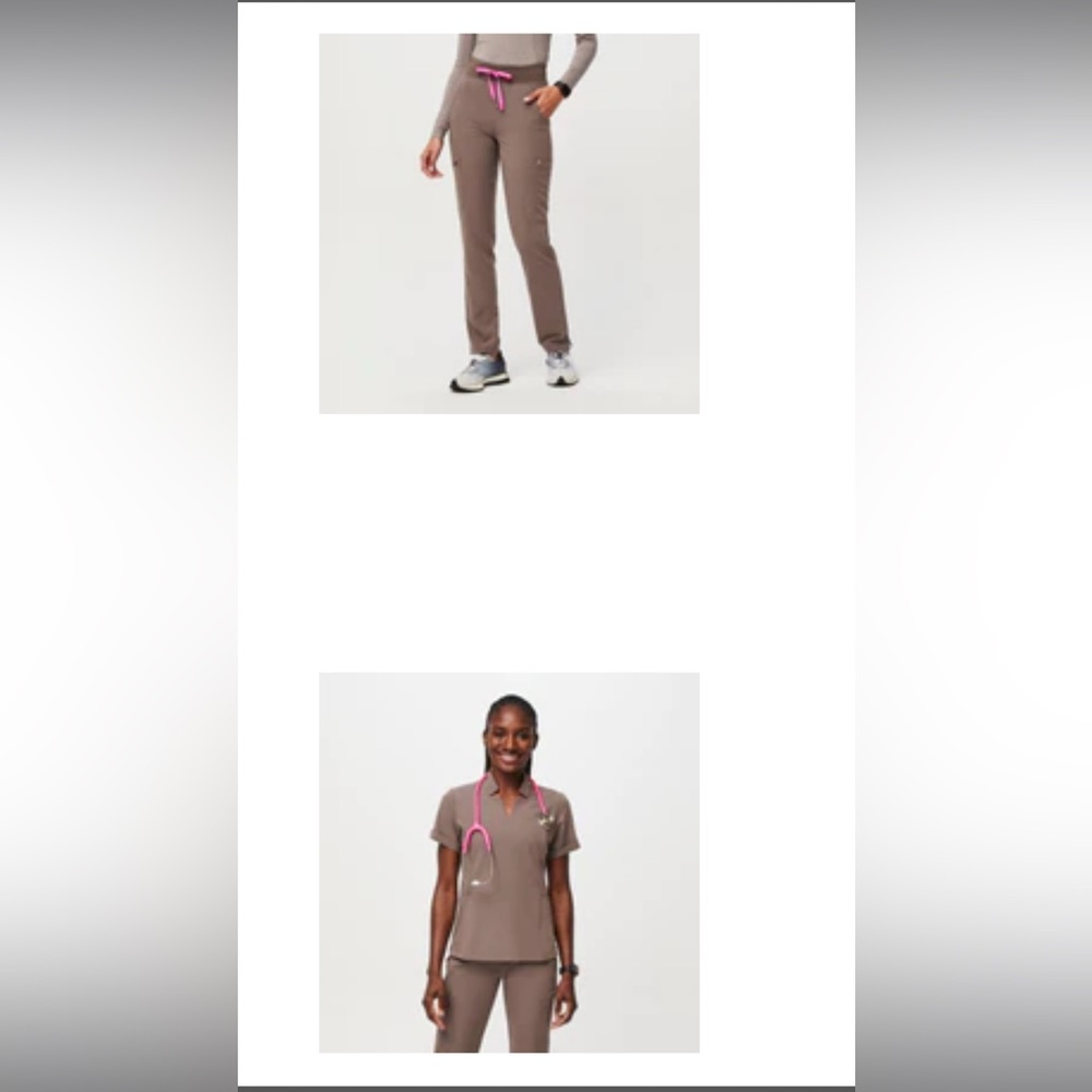 Brand new FIGS Set Inala Slim Scrub Top XXS and High Waisted Yola Petite XXS